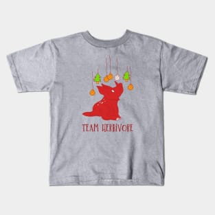 Vegan Christmas - Vegetarian Xmas - Team Herbivore Kids T-Shirt